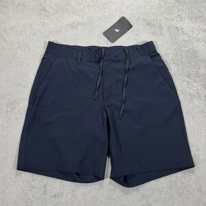 Fabletics Shorts Men Medium Blue The Only Short 8" Inseam Stretch Chino Golf NEW